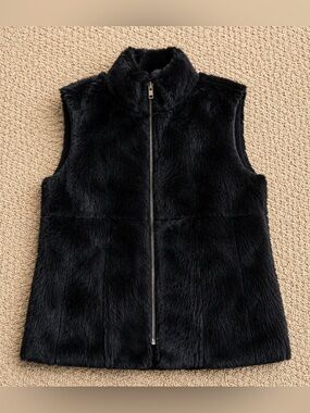 Black Fur Vest